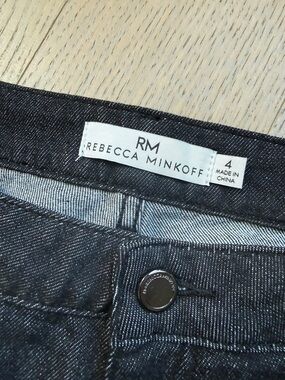 Rebecca Minkoff Black Denim cargo Jeans - Dark Black